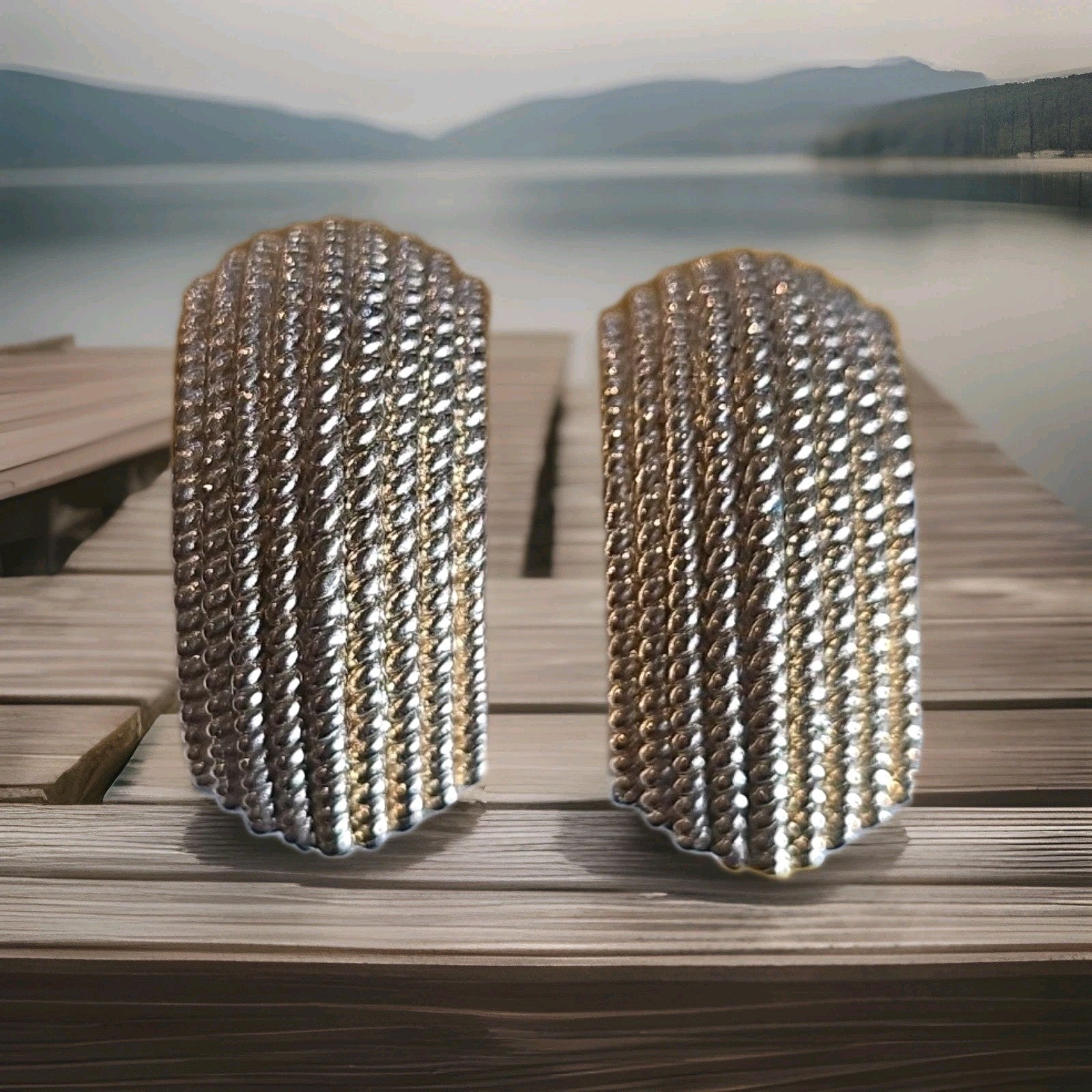 Somerset Mesh Hoops Clipon Earrings  Gift Love