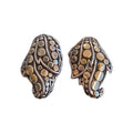 John Hardy Sterling 18K Palu Leaf Dot Leverback Earring