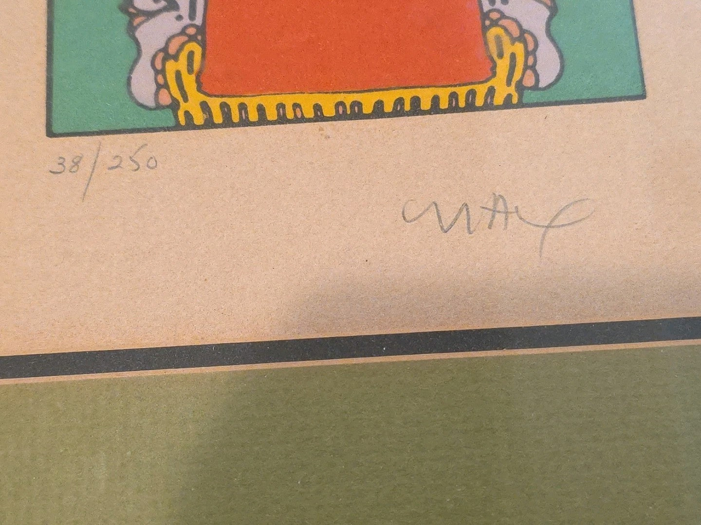 1970's Peter Max    "Seeing Everything"  Lito 14" x 14"