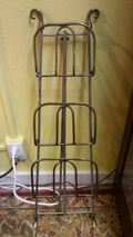 RETRO MID CENTURY BRASS FOLDING MAGAZINE RACK