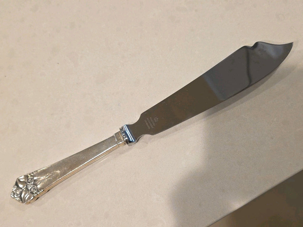 ORLA VAGN MOGENSEN DENMARK GRETA STERLING SILVER 10 1/2" FISH SERVING KNIFE