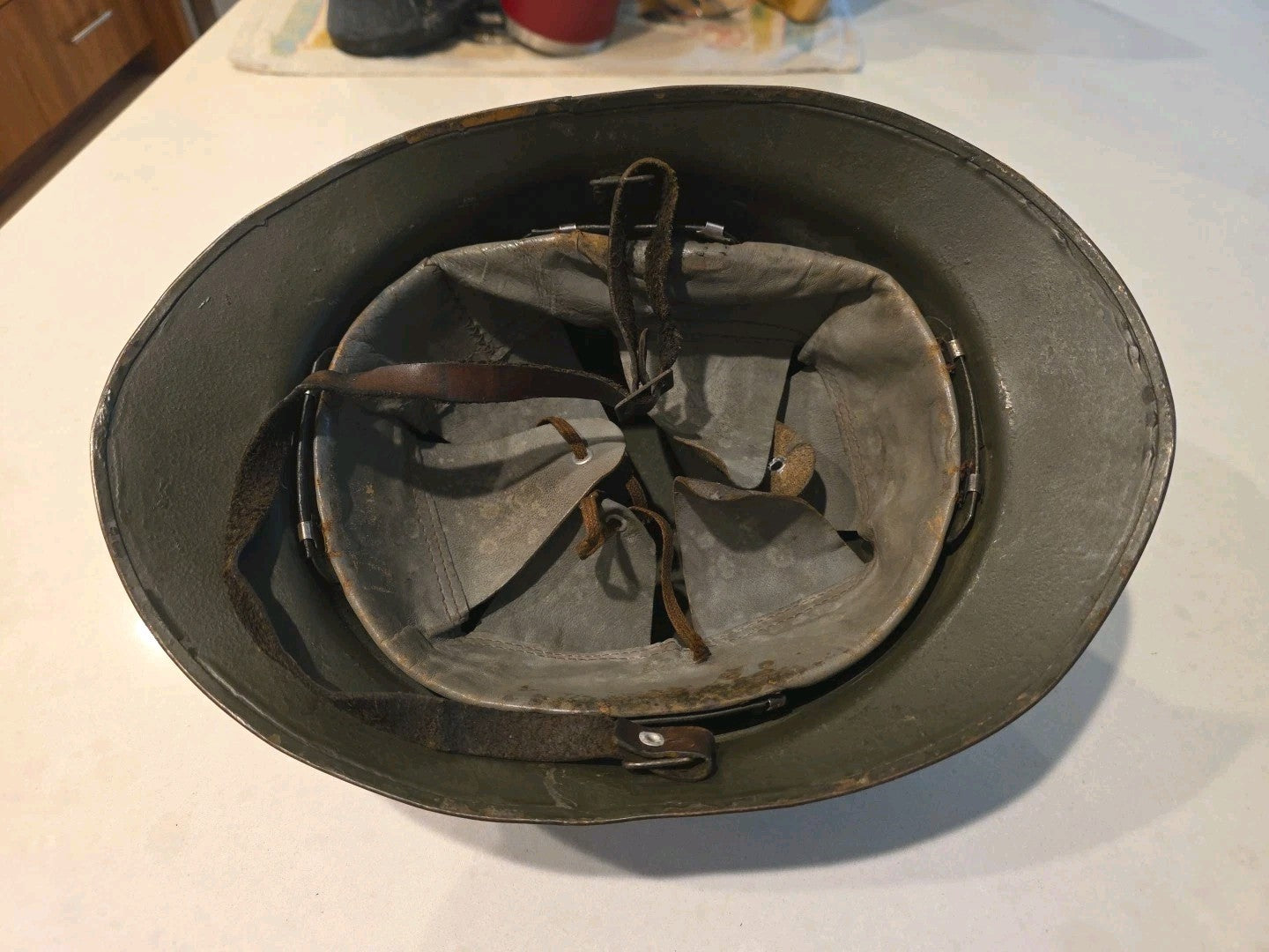 Belgian M1 Adrains World War II  Militray Combat Helmet