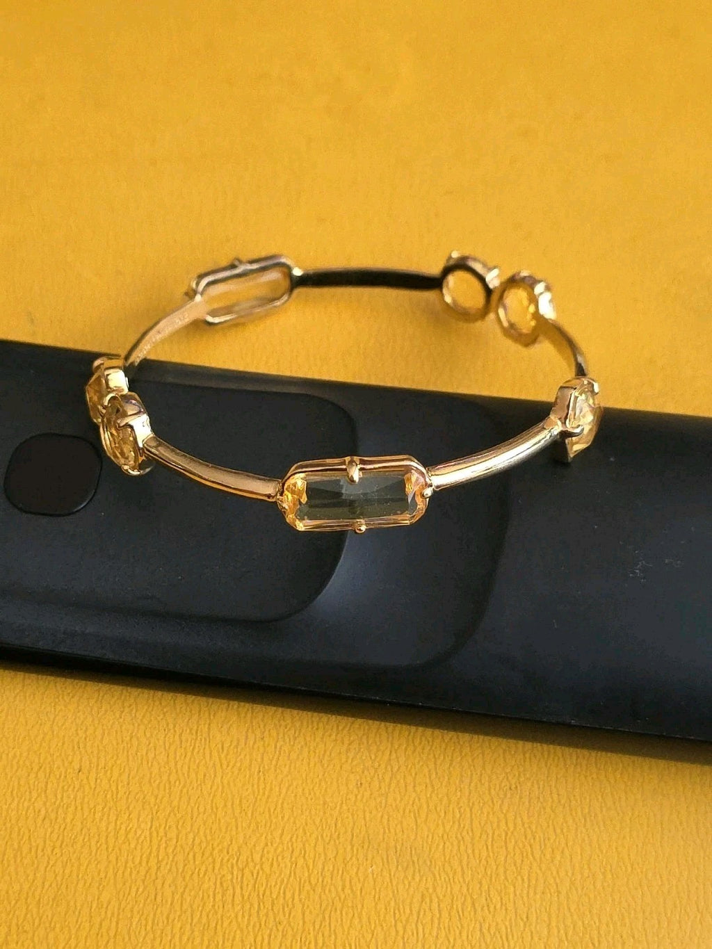 Kate Spade Gold Bracelet Yellow Crystal Accents