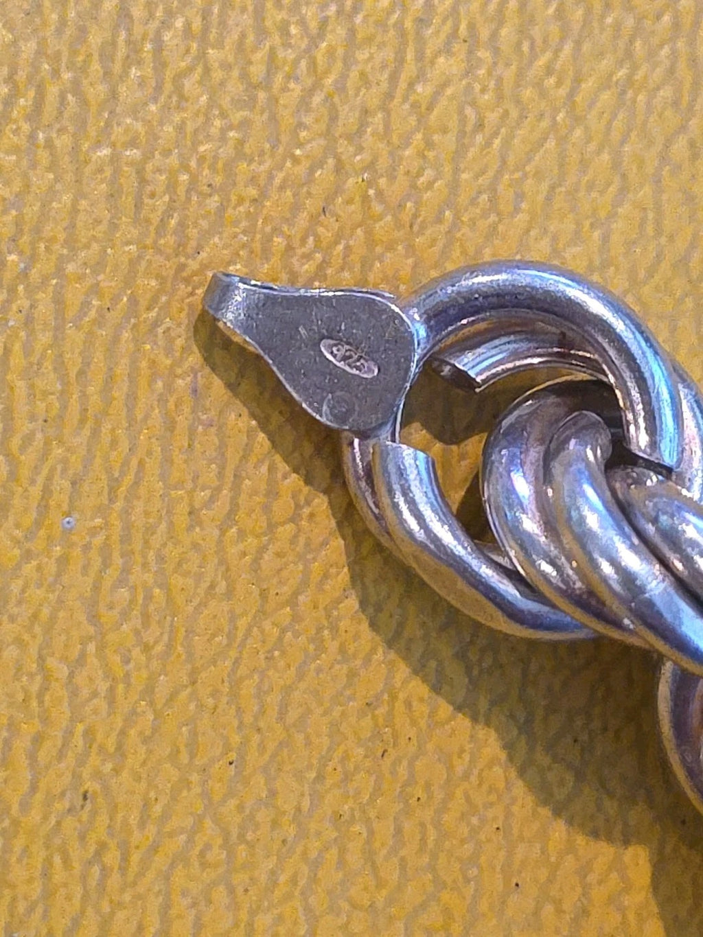 925 Italy Sterling Silver Vintage  Double Twisted Rope Chain Necklace 16 1/2"