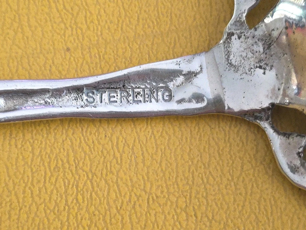 Bridal Rose by Alvin Sterling Silver Salad Serving Spoon 9 7/8" Heirloom