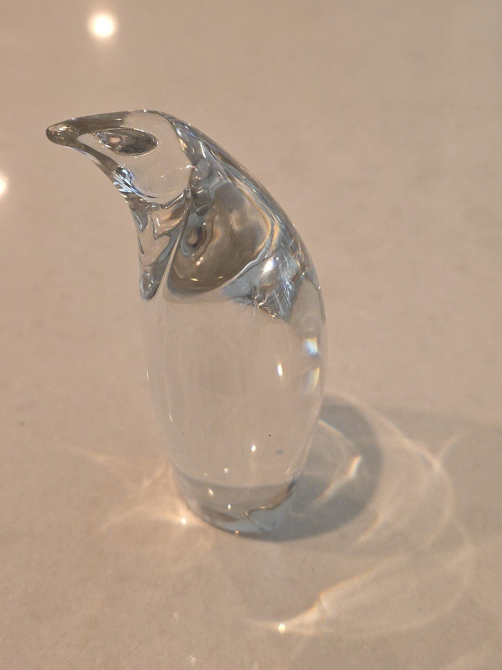 Dansk International Lead Crystal Glass Penguin Paperweight