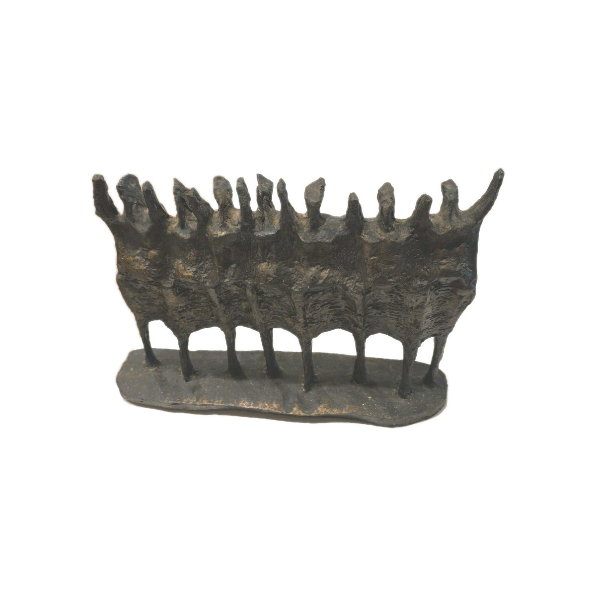 KRISHNA REDDY "The Vision" BRUTALIST Bronzed Resin Art Sculpture 1969 SIGNED
