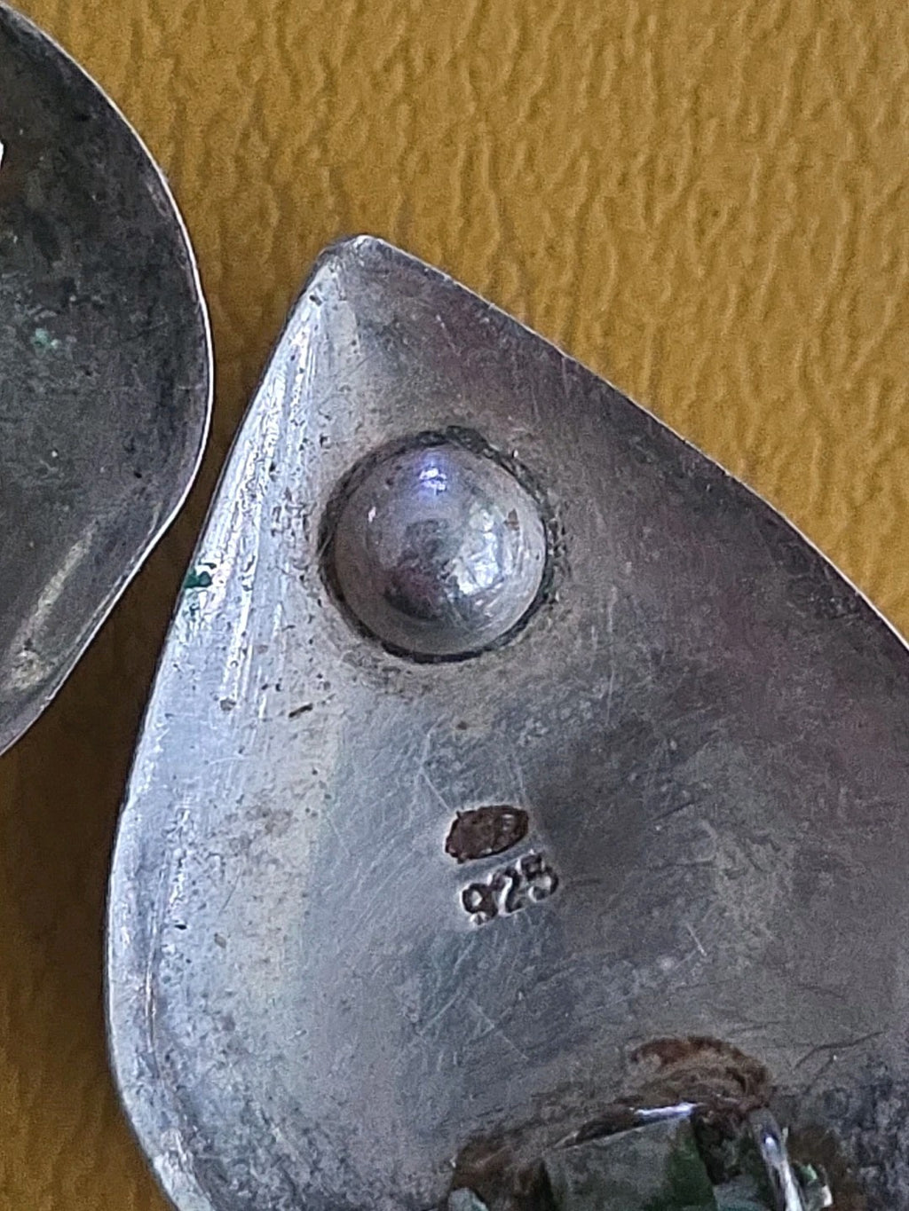 Vintage Sterling Silver & Onyx Tear Drop Clip-on Earrings Jewelry 🖤
