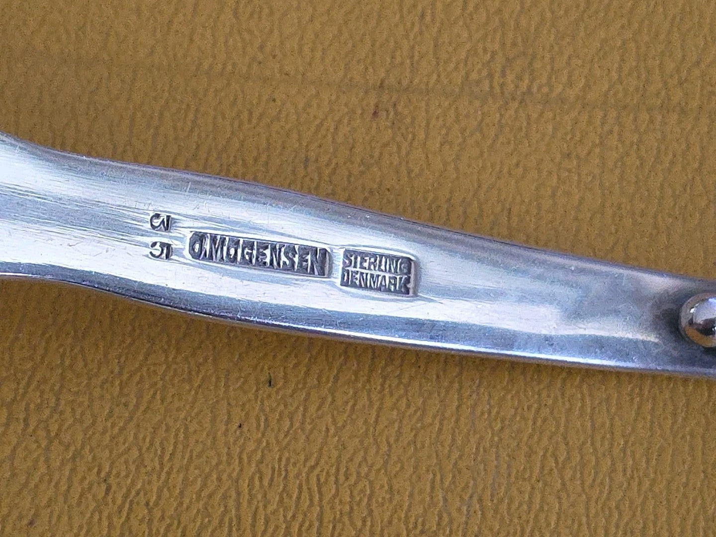 O. Mogensen #35 Sterling Silver 8 3/8" Cold Meat Fork