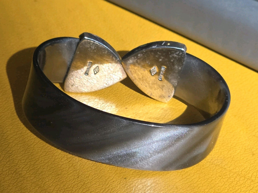 Judith Jack Vintage Sterling Silver Grey Tortoise  Bracelet
