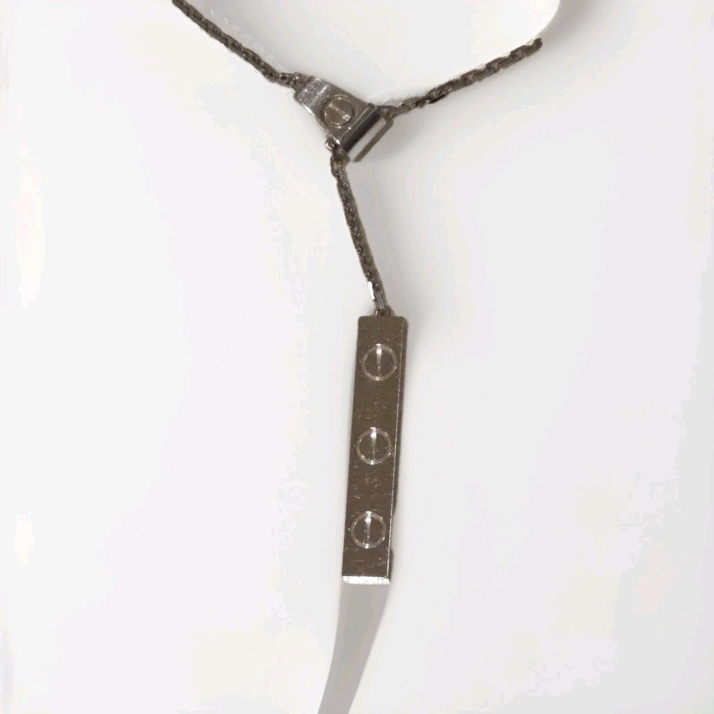 Cartier Love Necklace Lariat 18K White Gold  Adjustable