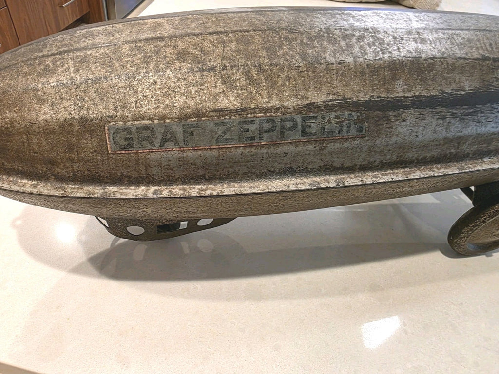 RARE 1930 Steelcraft  Graf Zeppelin Blimp Airship Pressed Steel Pull Toy
