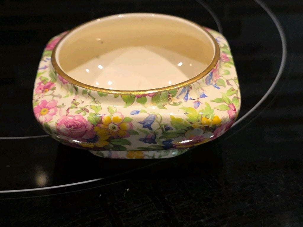 Vintage Royal Winton Grimwades "Summertime" Chintz Small Square Bowl
