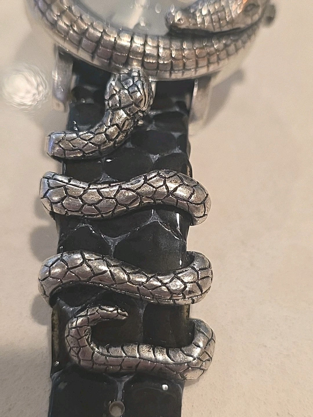Chi by Falchi Designer Gator Snake Watch Running Fine New Battery