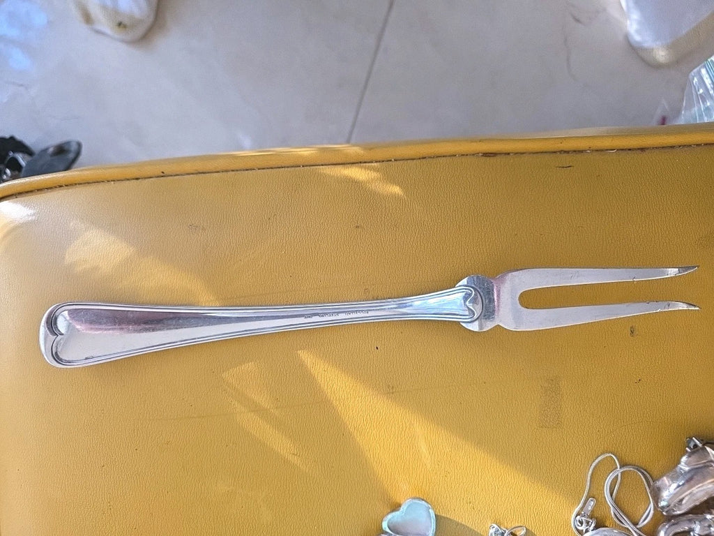 Buccellati Old Italian Sterling Silver Meat Fork 2-Tine 10 1/2"