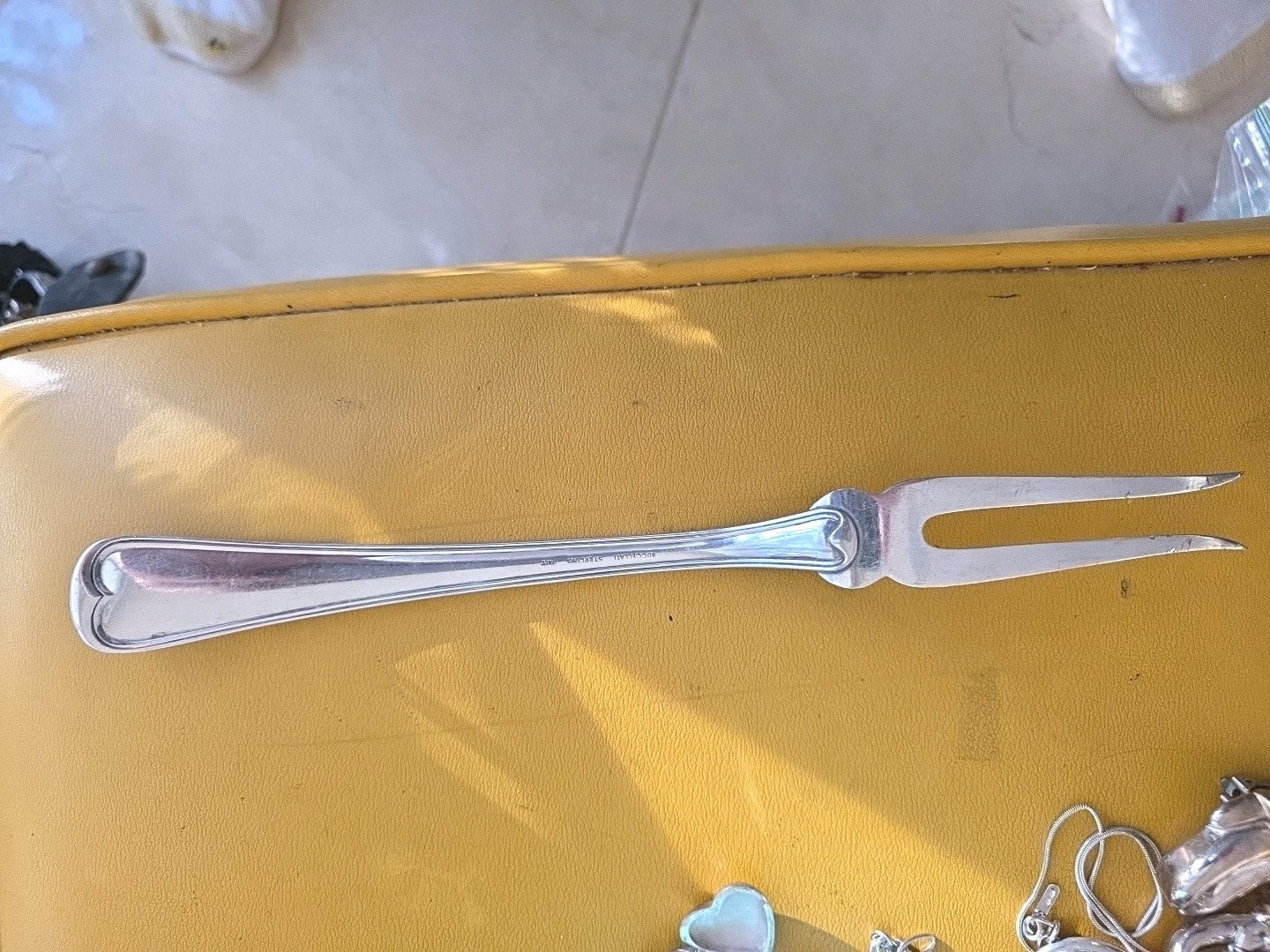 Buccellati Old Italian Sterling Silver Meat Fork 2-Tine 10 1/2"