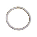 Vintage Clear Crystal Rhinestone 7 Row Tennis Choker Necklace