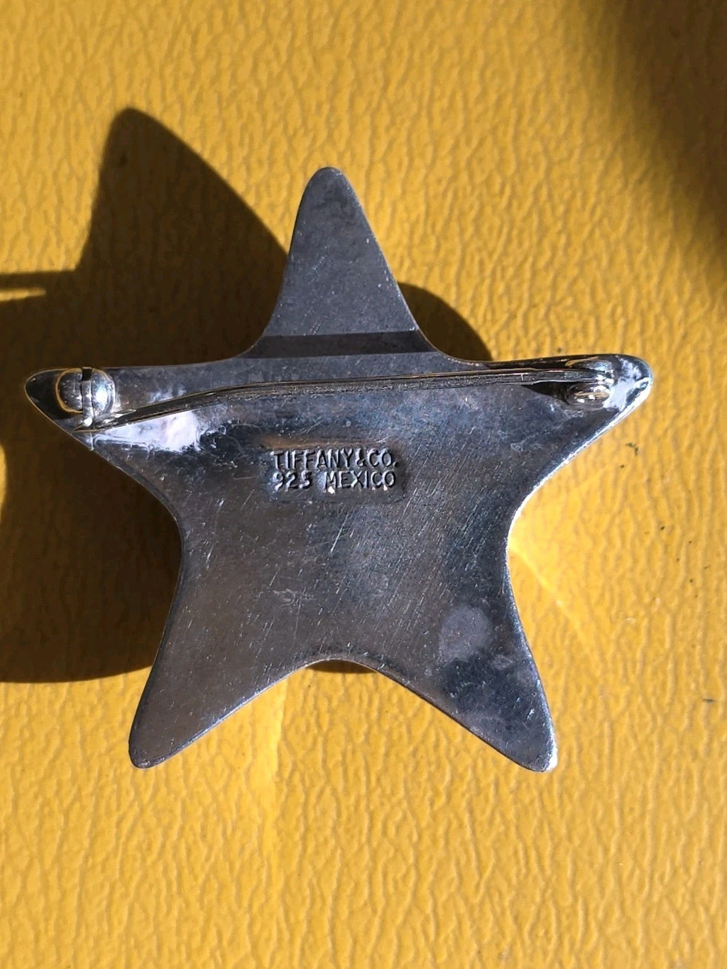 Vintage Tiffany & Co 925 Sterling Silver Star 1.5” Pin / Brooch 10.15 g. VG Cond
