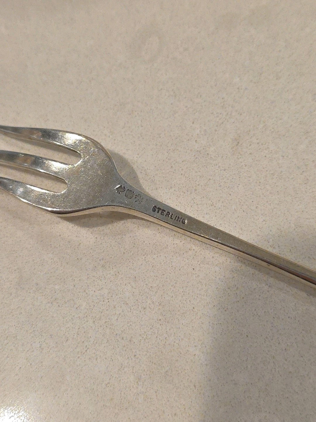 Rare Antique Sterling Silver Cocktail Fork Reed & Barton Harequin