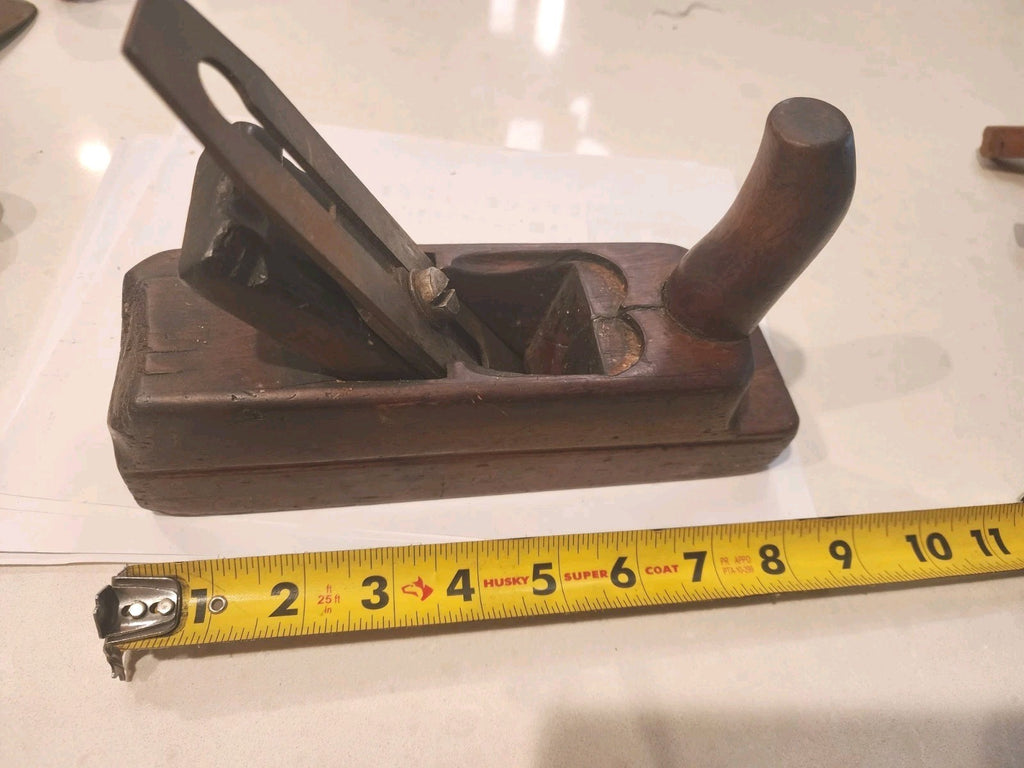 Antique 1800's F.W.B. Gebr Busch Gusstahl German Horned Smooth Plane 8.5”