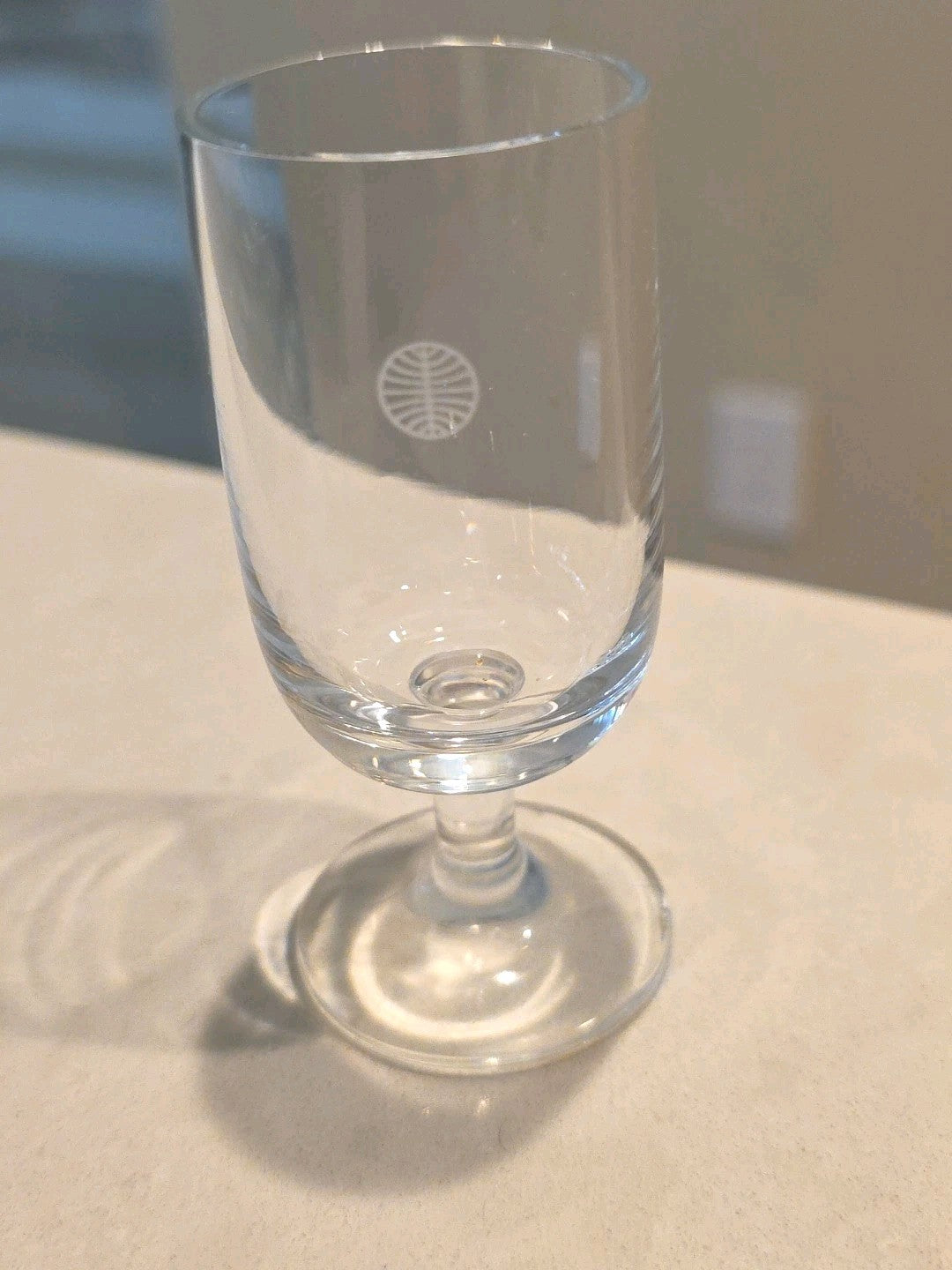 Pan Am Airlines Vintage 1980's First Class Service Flight 3 1/2" Cordial Glass