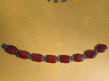 Wachenheimer Brothers Sterling Silver 925 Carnelian Bracelet Art Deco 6 1/2"