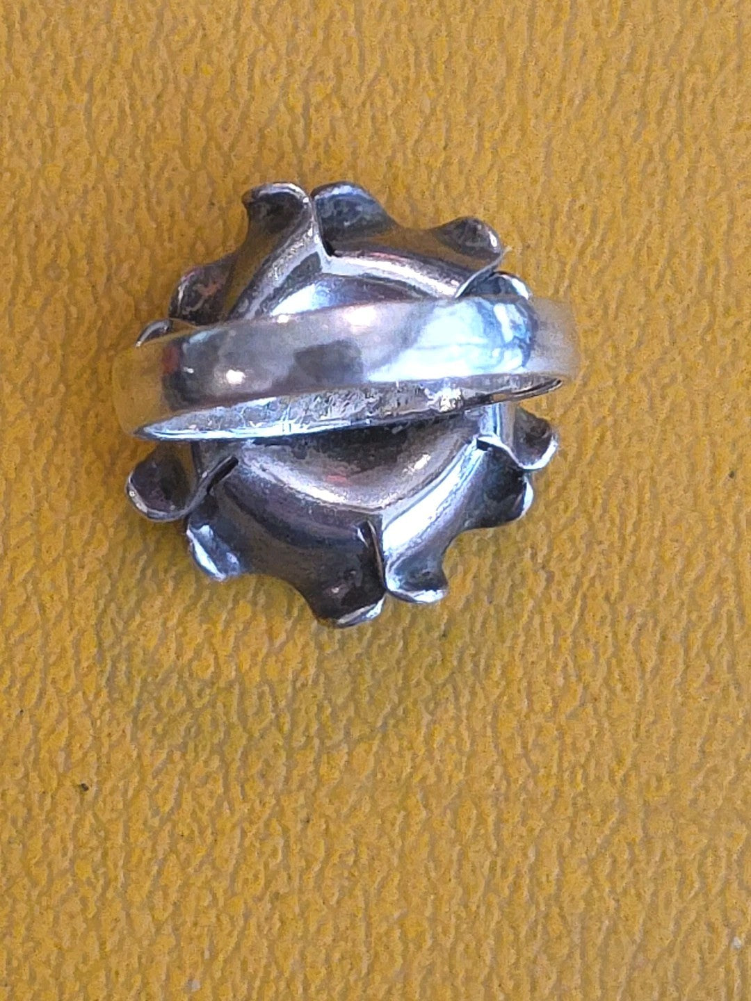 Vintage "Rose" Ring Sterling Silver Women Jewelry size 8.75