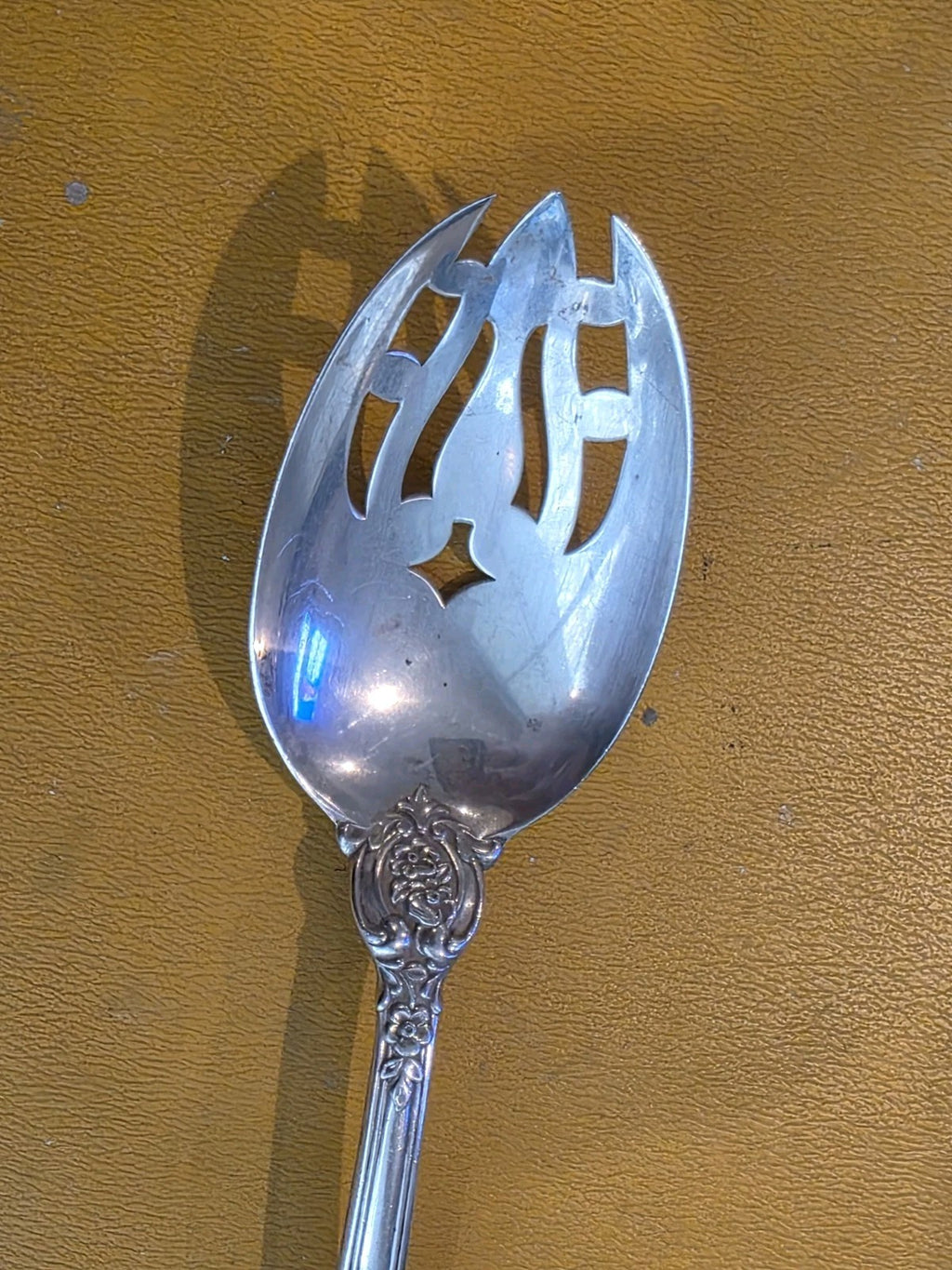 Eloquence by Lunt Sterling Silver Serving Spoon Pierced Original 8 1/2"