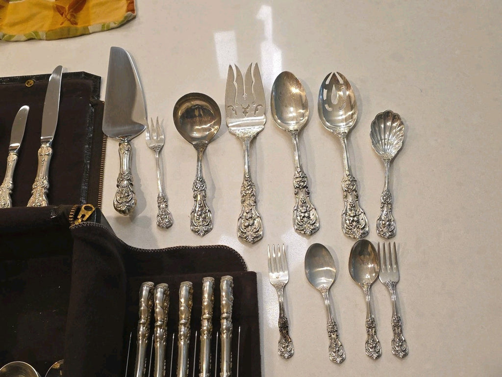 Antique Reed & Barton Francis I 93pcs Silverware 6-Pc Setting Service for 12