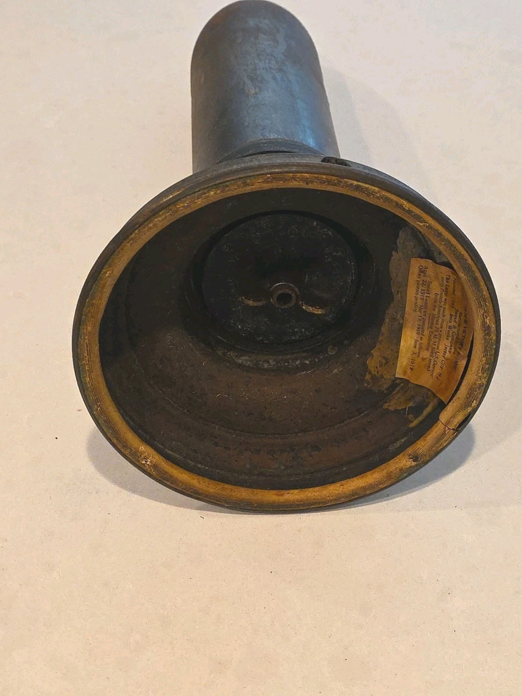 SNEAD & COMPANY 1918 WWI Victory Lamp 75MM Shell TRENCH ART