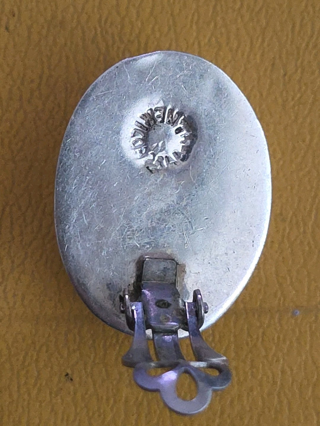 Vintage Large Modernist LOS BALLESTEROS MEXICO Sterling Silver Clip On Earrings