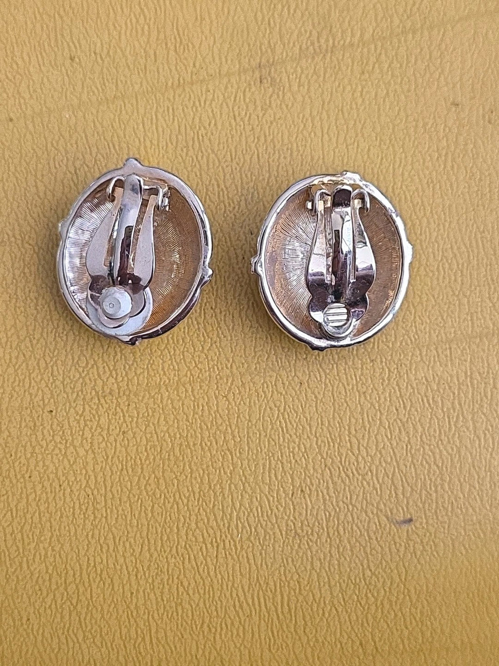 Swarovski  Gold Tone Studded Crystal Clip On Earrings