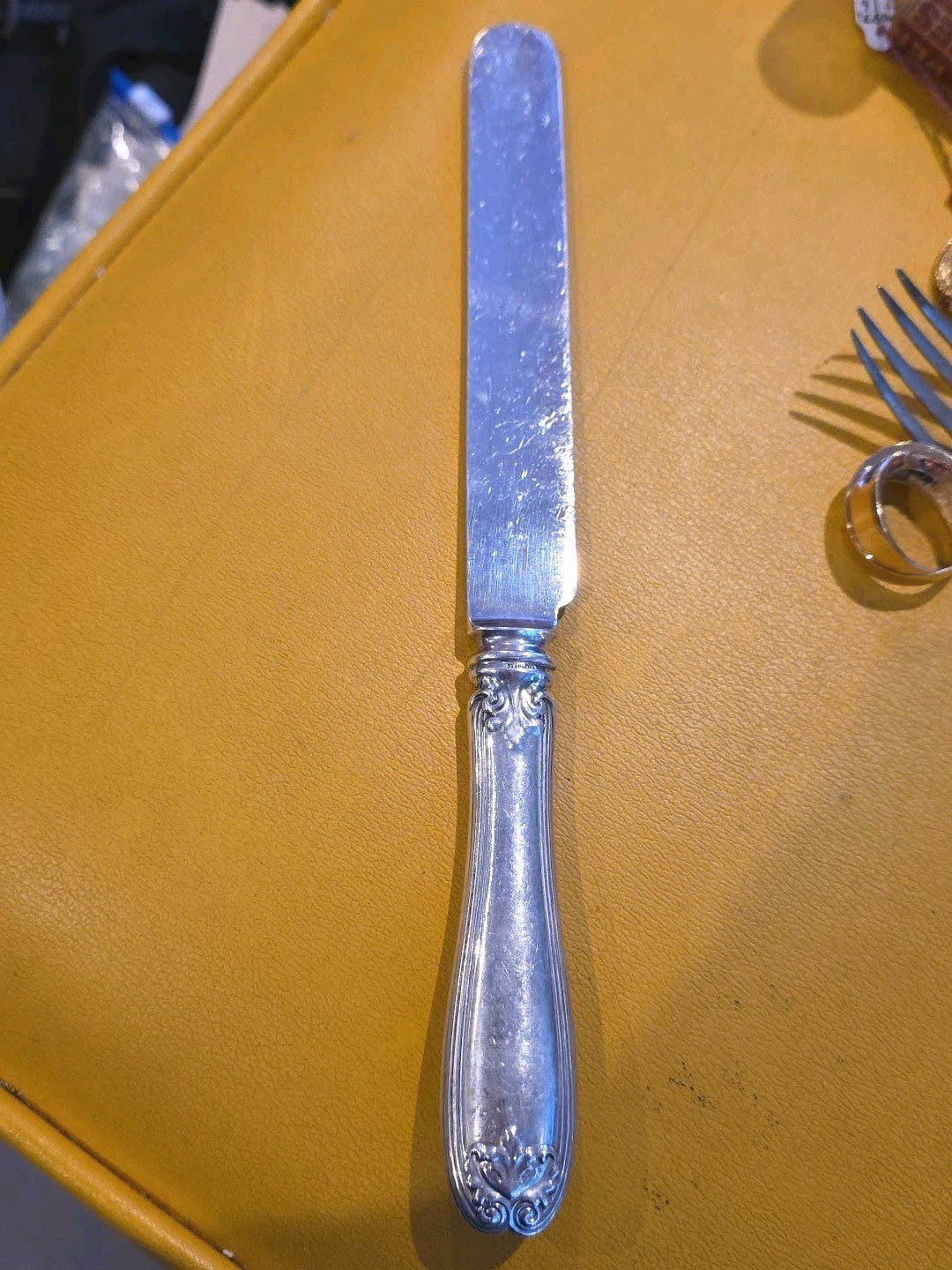 Tiffany & Co. Colonial Sterling Dinner Knife 9 1/4" BLUNT BLADE Mono