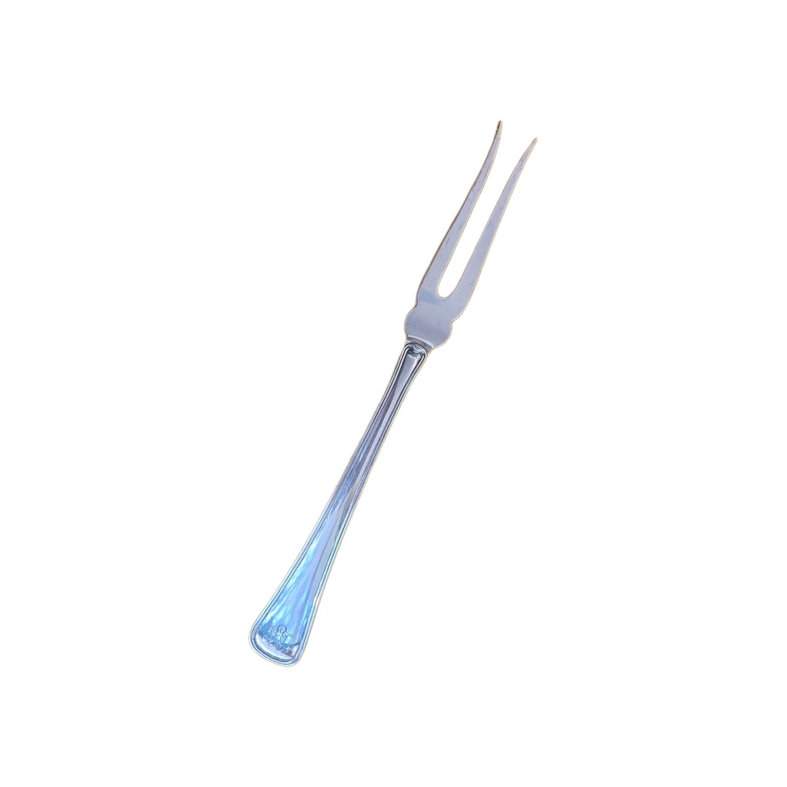 Buccellati Old Italian Sterling Silver Meat Fork 2-Tine 10 1/2"