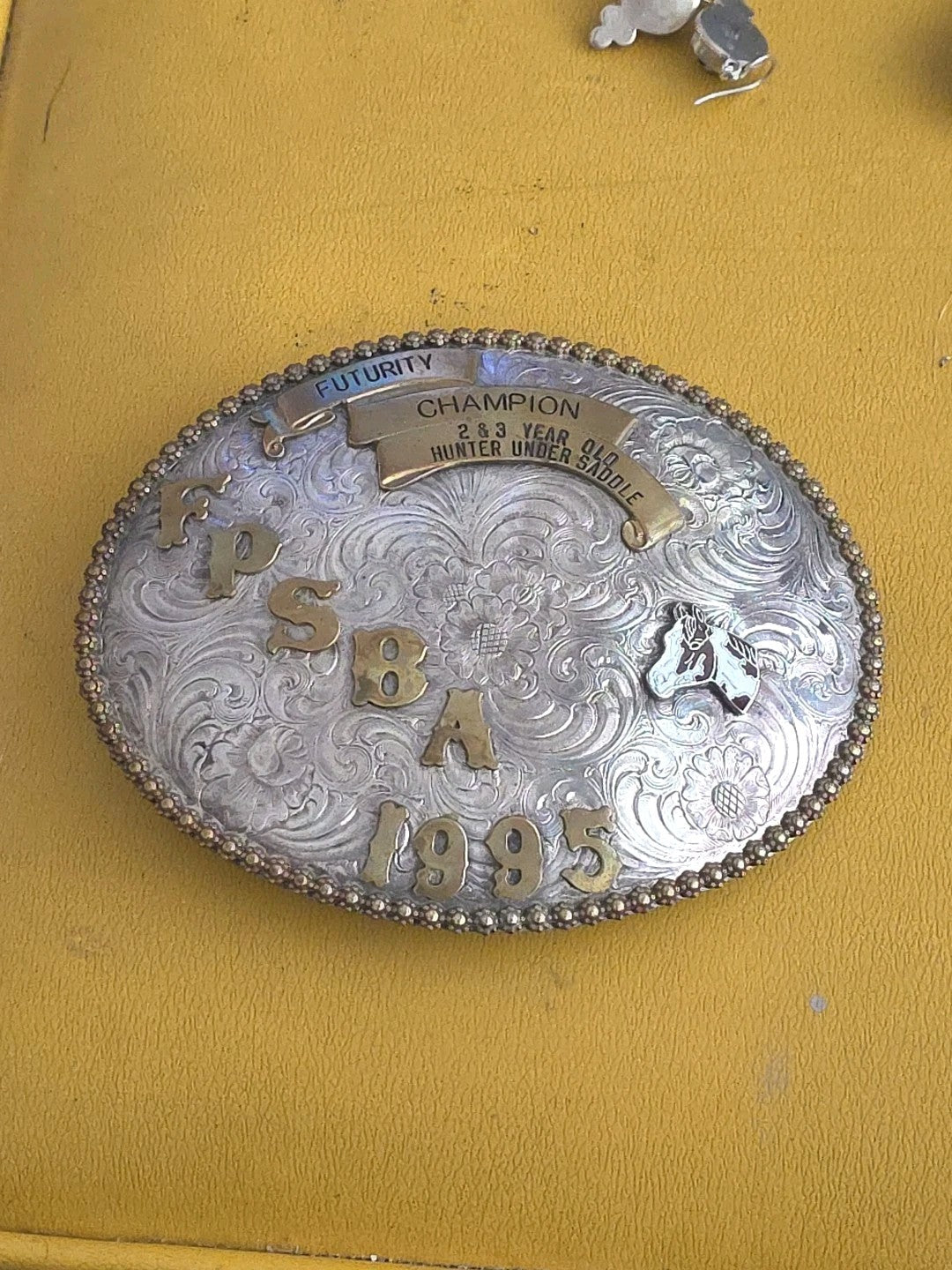 Furturity Champion Buckle Cowboy Rodeo FPSBA 1995 Champion Western Trophy