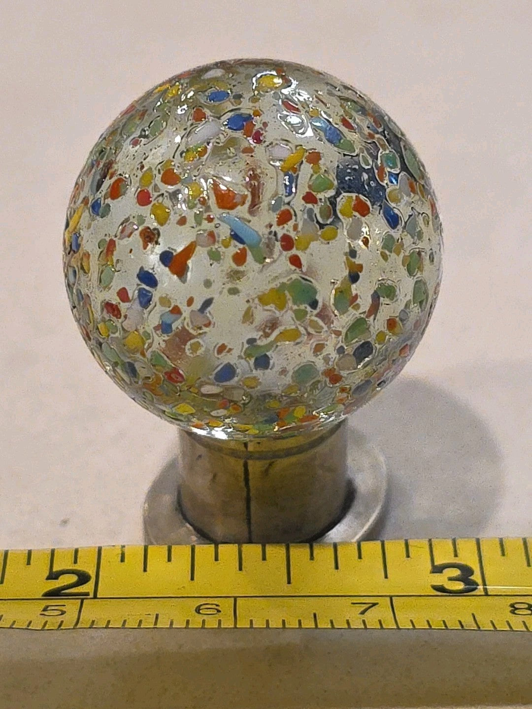 Transparent Matte With Multicolor Mosaic Large SHOOTER Swirl Vintage Marble