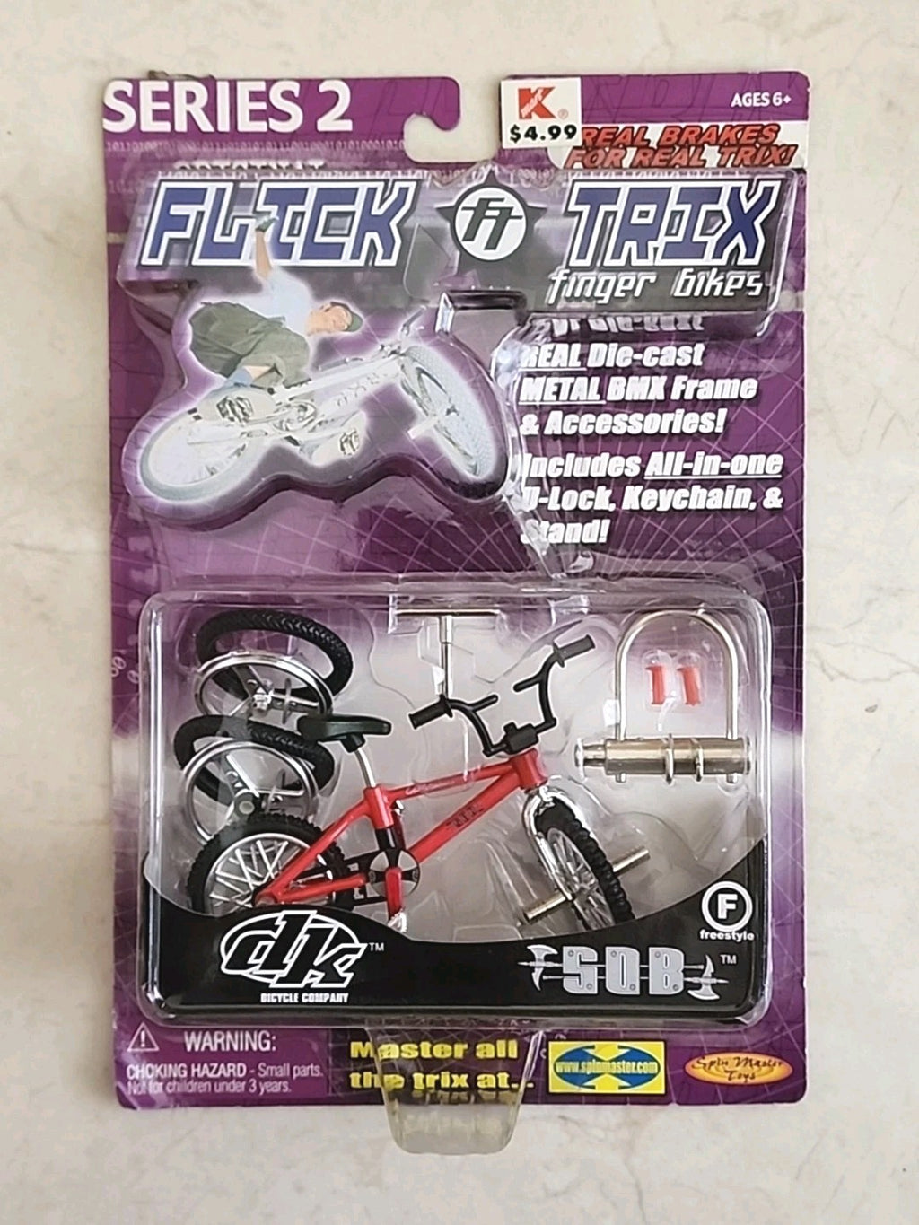 Flick Trix Finger BMX Bike- Diamond Back- Red- NOS- Never Opened