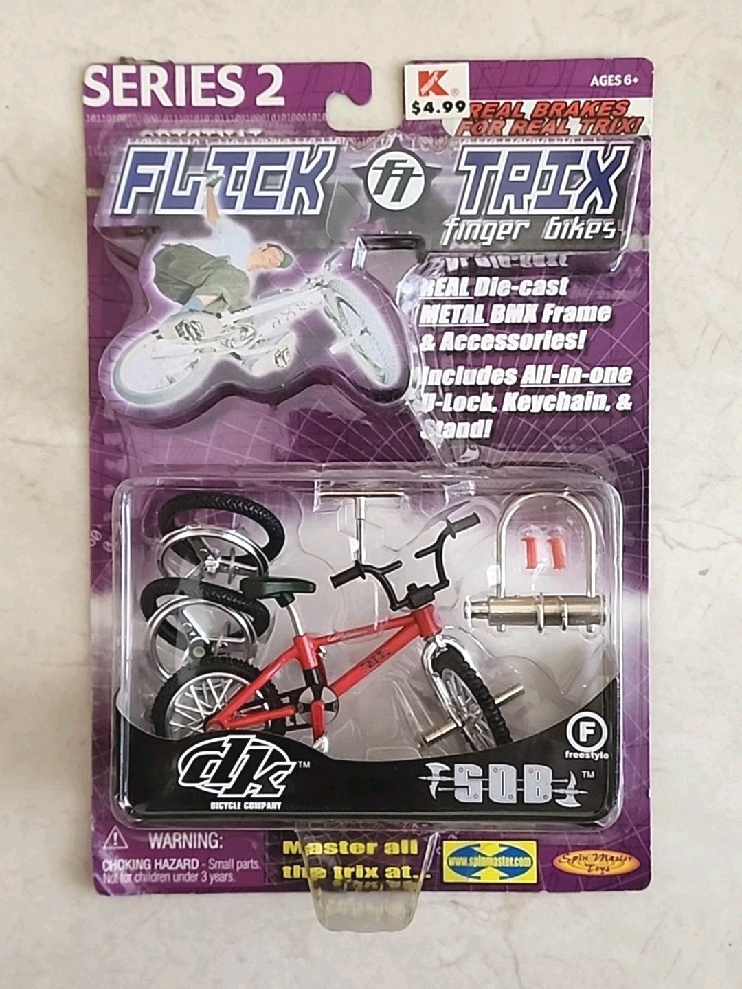 Flick Trix Finger BMX Bike- Diamond Back- Red- NOS- Never Opened
