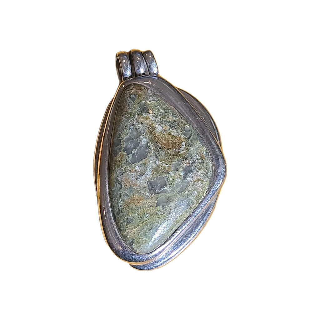 925 Sterling Silver Vintage Barse Jasper Modernist Pin Brooch
