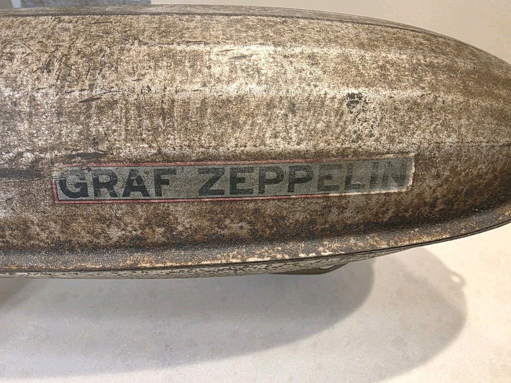 RARE 1930 Steelcraft  Graf Zeppelin Blimp Airship Pressed Steel Pull Toy