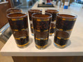 Georges Briard MCM Marbled Tortoise Highball Glasses Set of 6 22K
