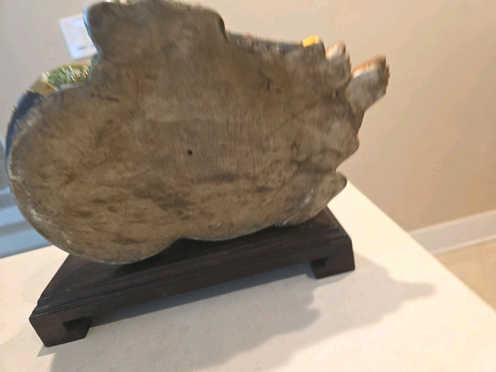 Antique Japanese Laughing Buddha with Child