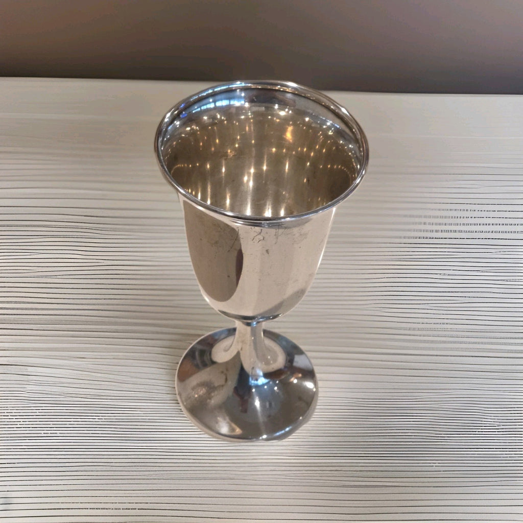 112g National Silver Co. Sterling Water Goblet 6 3/4" Stamped "N.S. Co"