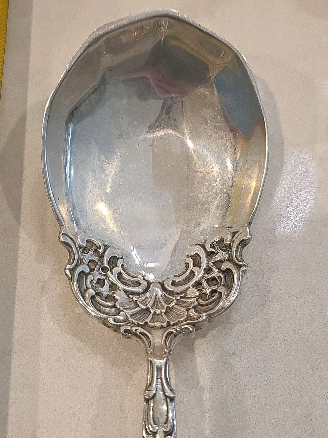 Regent by Durgin Sterling Silver Salad Spoon Pierced Bowl  9 5/8"