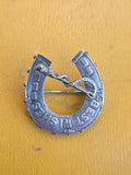 Antique Victorian Sterling Silver English Horseshoe Brooch w/Crop