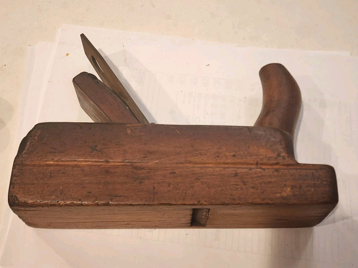 Antique 1800's F.W.B. Gebr Busch Gusstahl German Horned Smooth Plane 8.5”