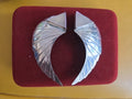 Vintage Art Deco Modernist Large Sterling Silver  Earrings