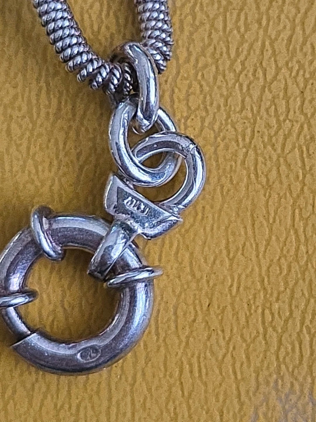 925 Sterling Silver Italy Twisted Design Oval Link Bracelet Heavy Chunky