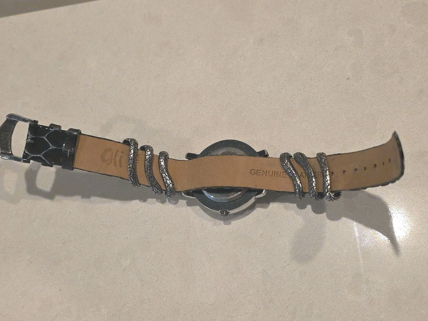 Chi by Falchi Designer Gator Snake Watch Running Fine New Battery