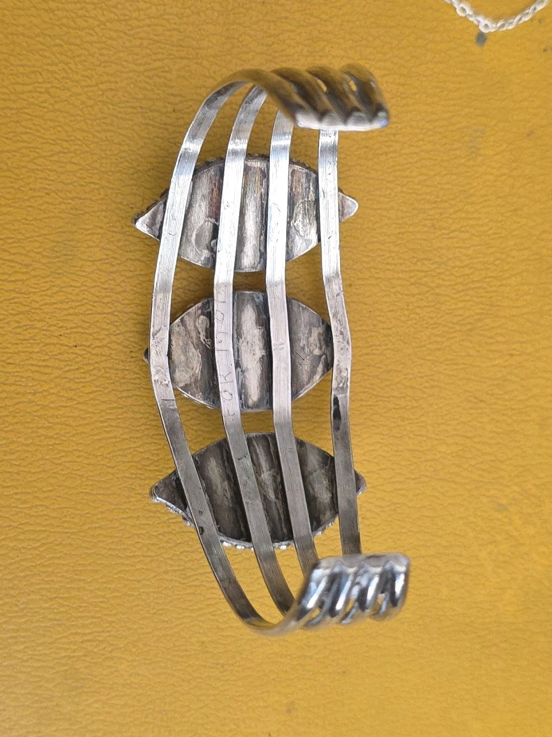 Vintage Early TRADING POST Silver Sleeping Beauty TURQUOISE Cuff Bracelets